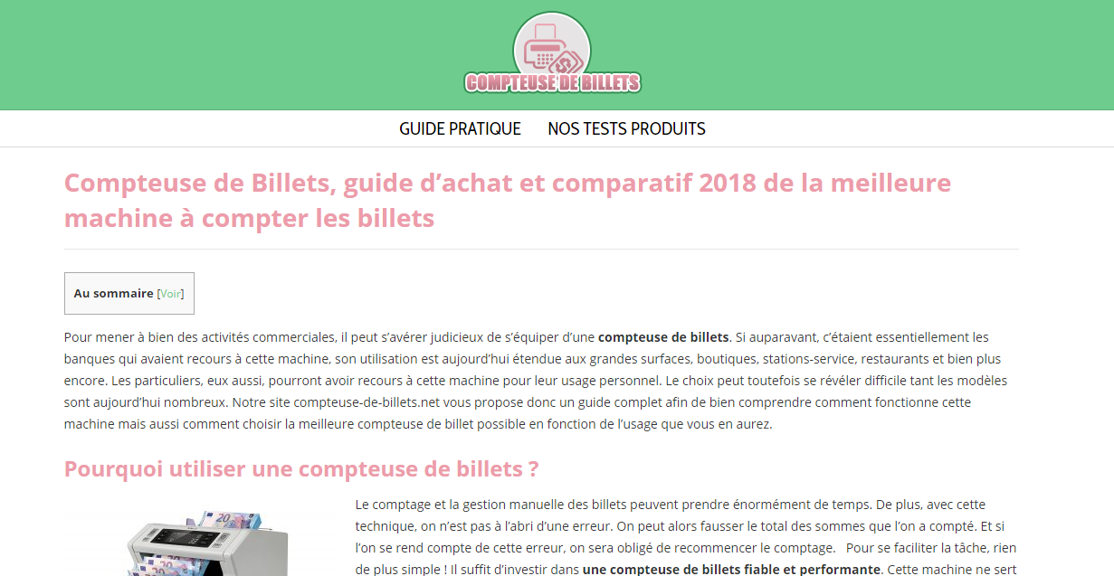 Compteuse de Billets, bien acheter sa compteuse de billets