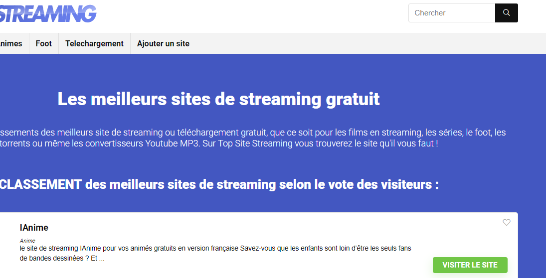 Quelle est la meilleure plateforme qui propose le classement des tops sites de streaming ?