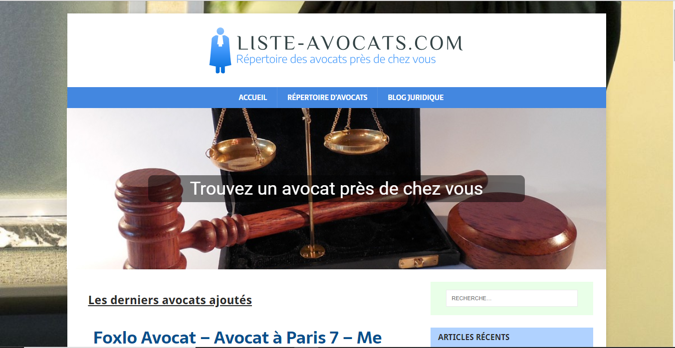 Liste Avocats : Portail et annuaire juridique