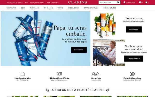 Boutique en ligne de produits de soins haut de gamme