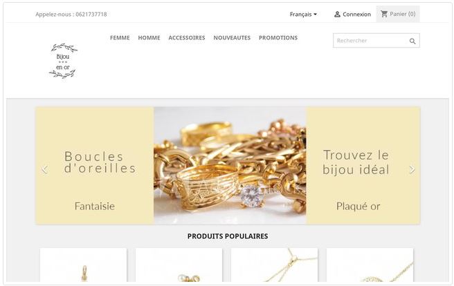 Site de vente en ligne de bijoux plaqus or 